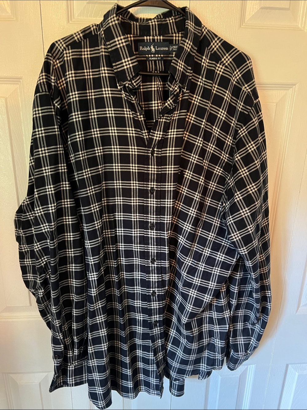 Polo by Ralph Lauren Black and White Plaid Button-Down Shirt